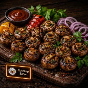 Шампиньоны, приготовленные на мангале — Мистер Вкус